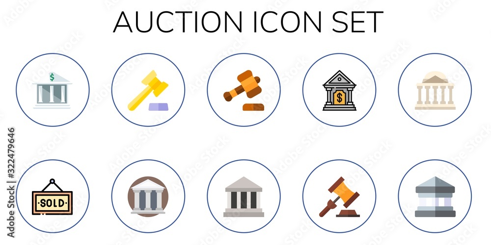 auction icon set