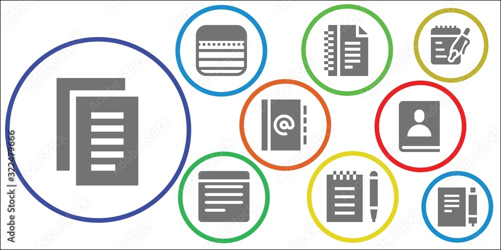 notepaper icon set notepaper icon set