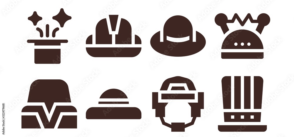 headgear icon set headgear icon set