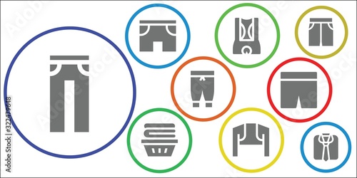 trousers icon set