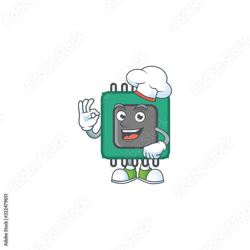 RAM cartoon character in a chef dress and white hat
