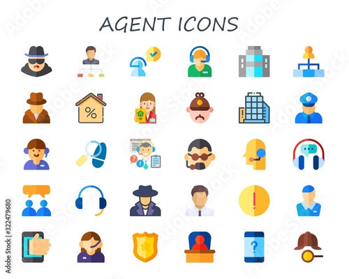 agent icon set
