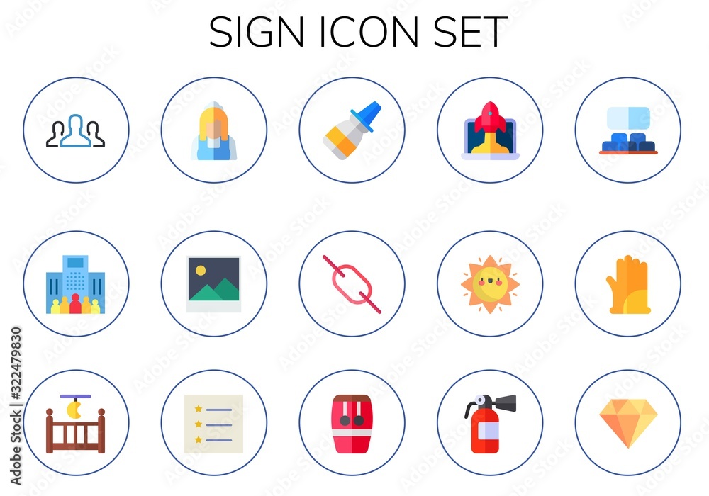 sign icon set sign icon set