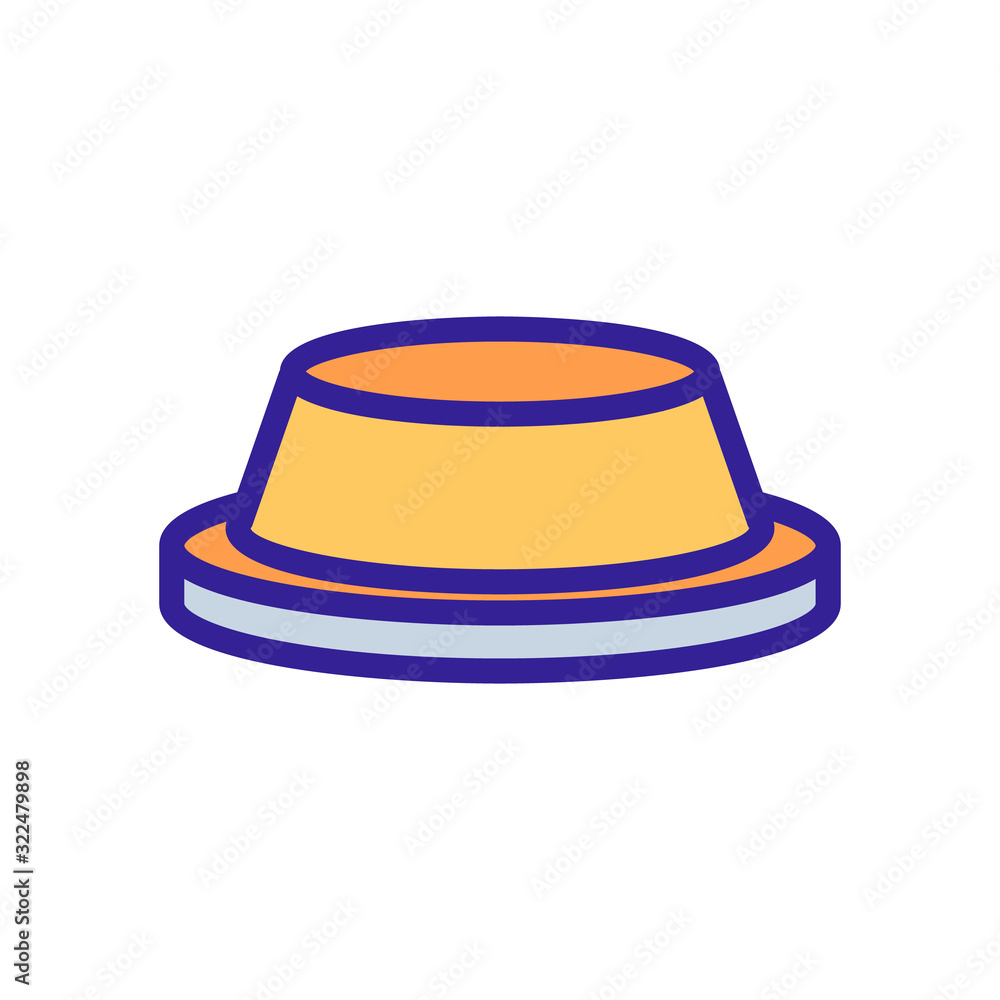 Pet bowl icon vector. Thin line sign. Isolated contour symbol illustration