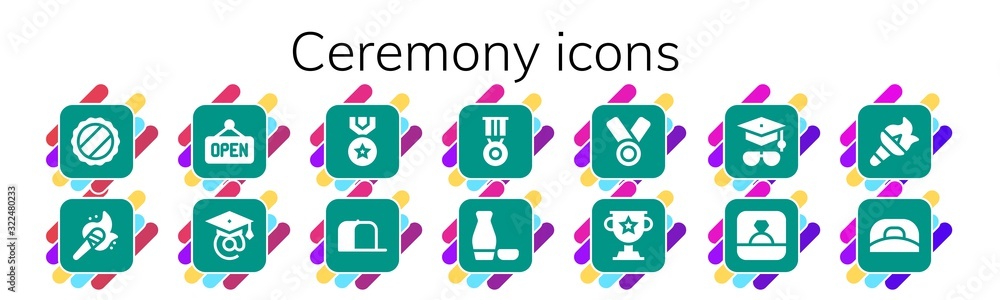 ceremony icon set ceremony icon set