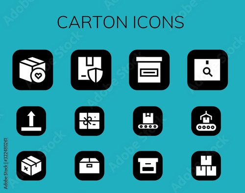 carton icon set