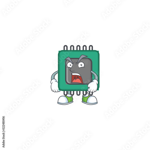 RAM cartoon character design with angry face