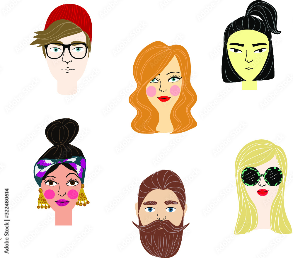 People avatars collection - vector illustration People avatars collection - vector illustration