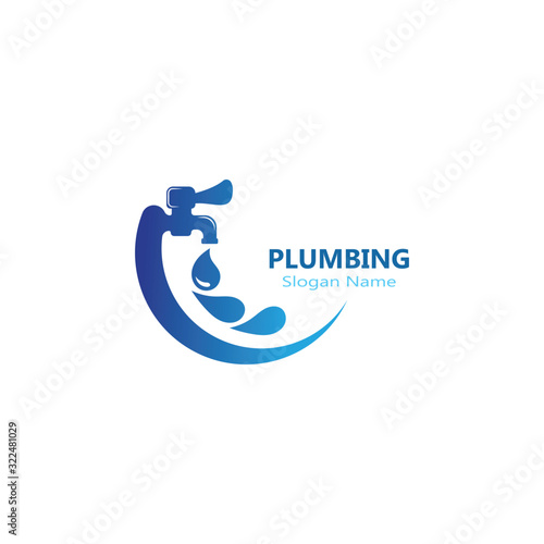 Plumbing logo vector template illustration icon design