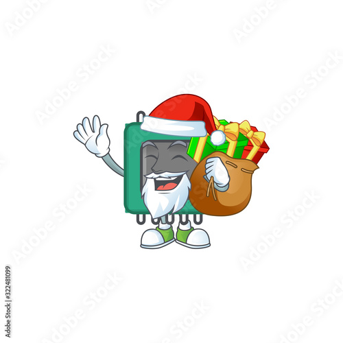 Santa RAM Cartoon design having a sack of gifts