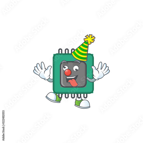 Cute and funny Clown RAM cartoon character mascot style