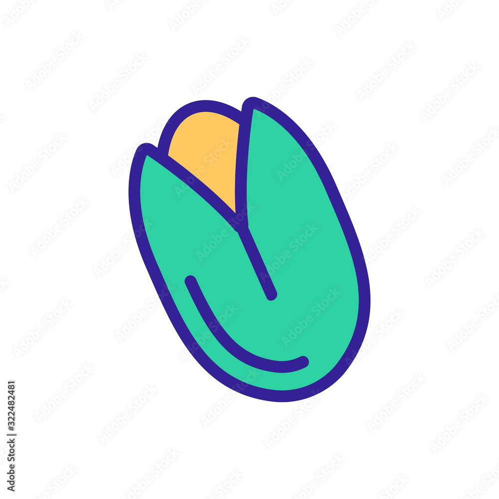 Nut icon vector. Thin line sign. Isolated contour symbol illustration Nut icon vector. Thin line sign. Isolated contour symbol illustration