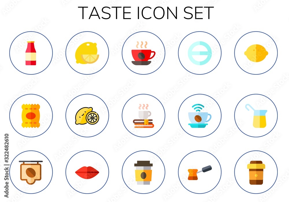 taste icon set