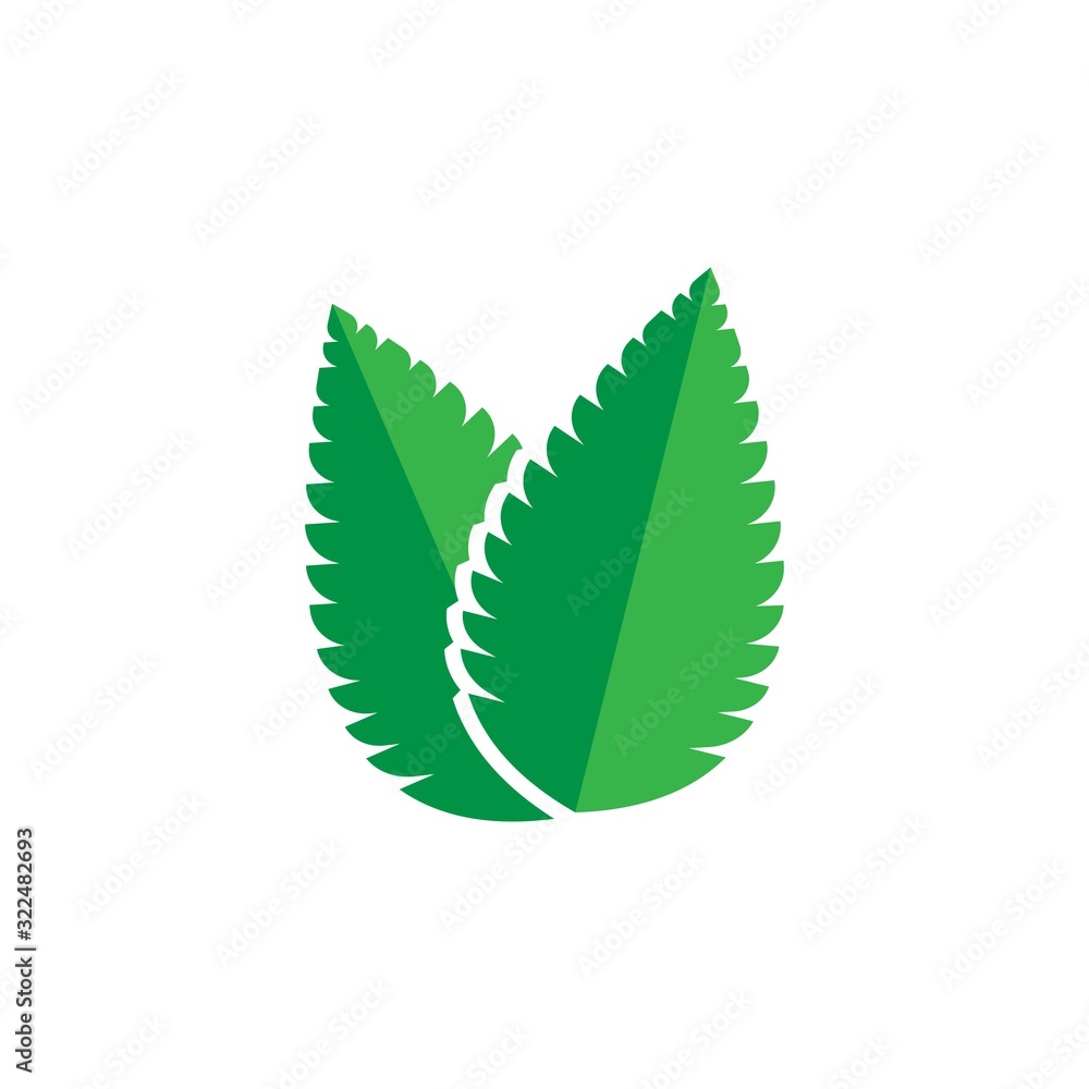Plakat mint leaf logo