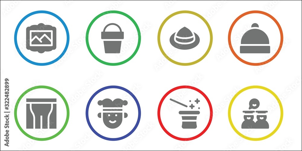 hat icon set hat icon set