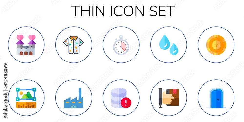 thin icon set thin icon set
