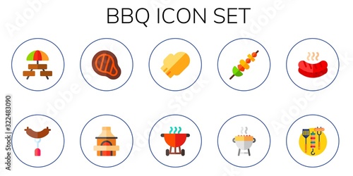 bbq icon set