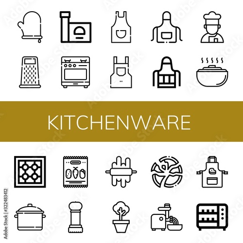 Set of kitchenware icons