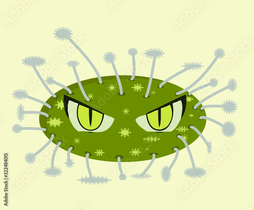 vector illustration of bacteria