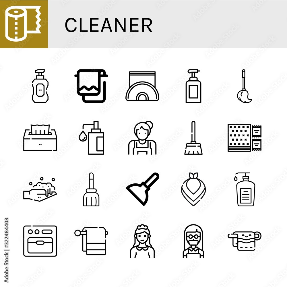 cleaner simple icons set cleaner simple icons set