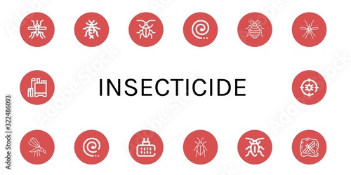 insecticide icon set
