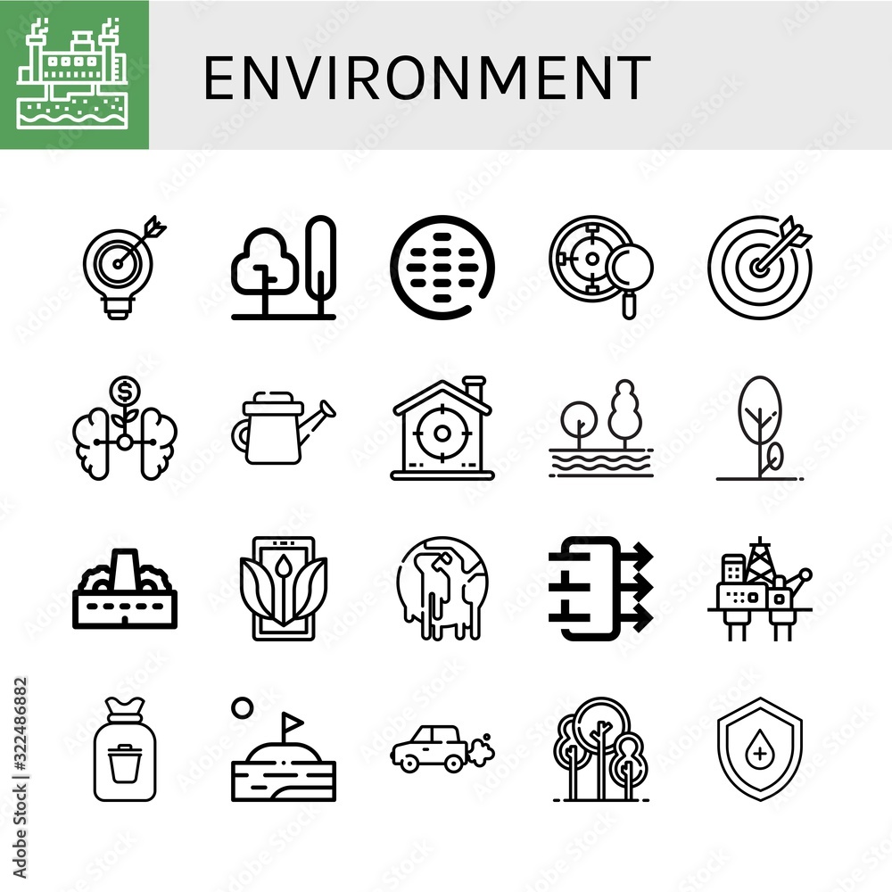 Set of environment icons