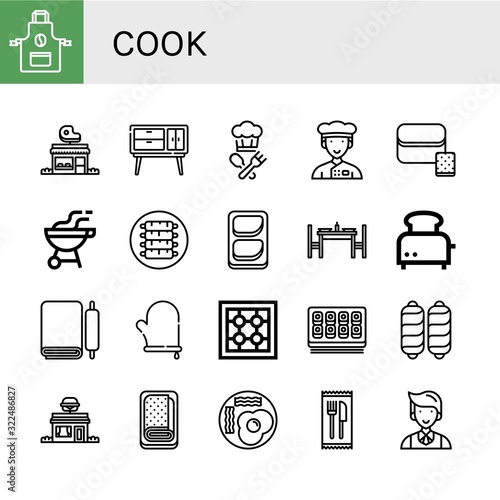 Set of cook icons