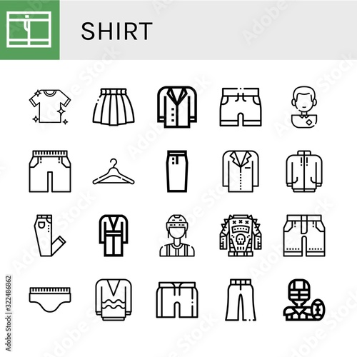 shirt icon set