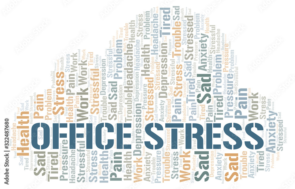 Obraz premium Office Stress word cloud.