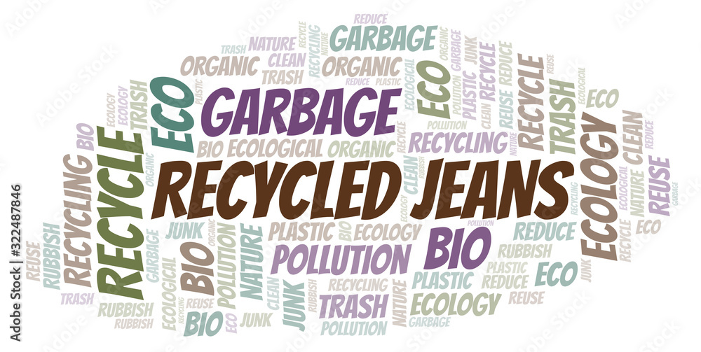 Recycled Jeans word cloud.