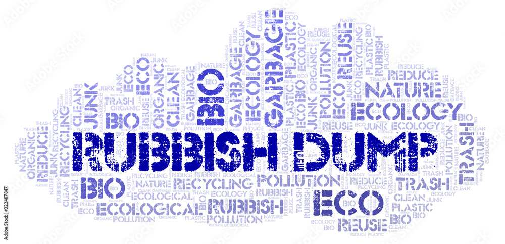 Obraz premium Rubbish Dump word cloud.