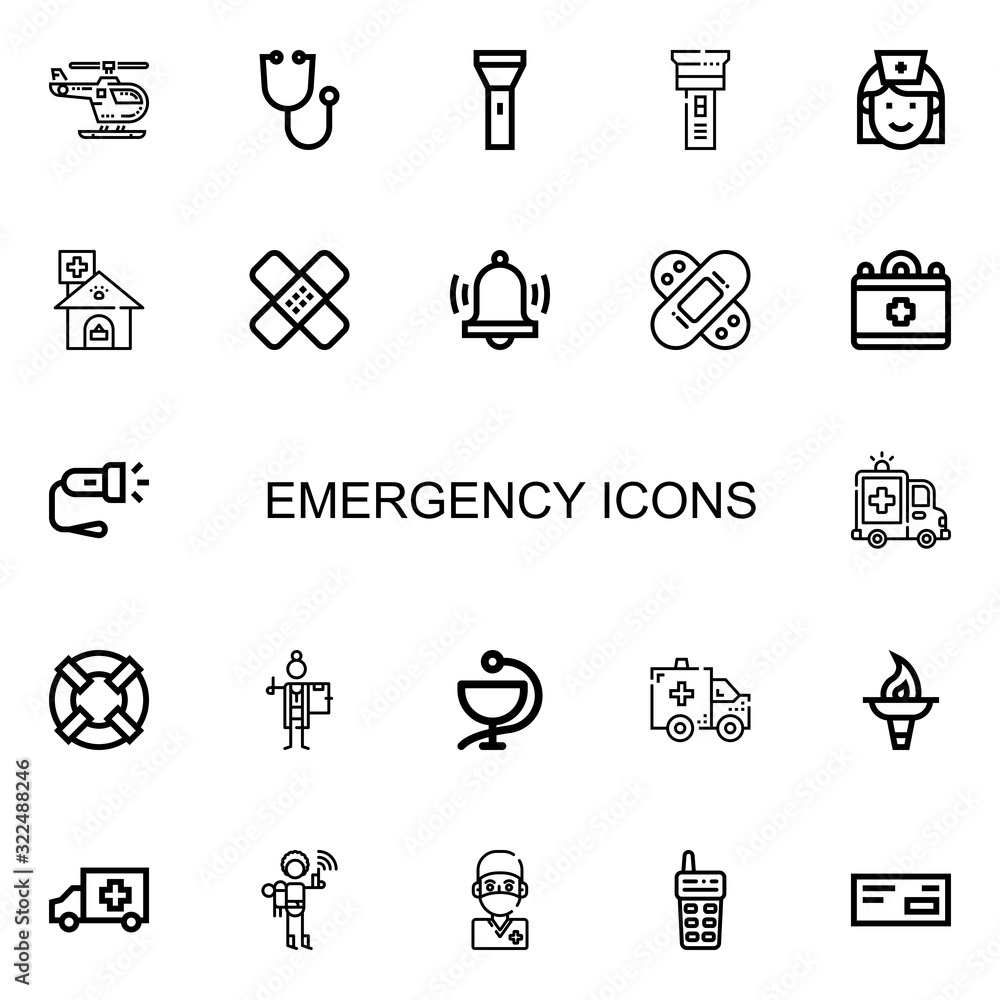 Editable 22 emergency icons for web and mobile Editable 22 emergency icons for web and mobile