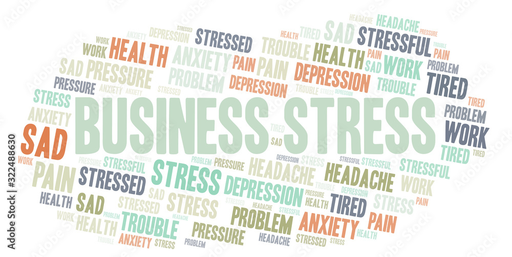Business Stress word cloud.