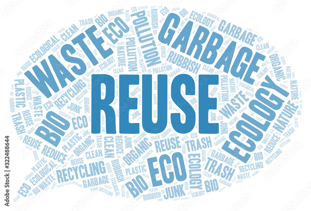 Obraz premium Reuse word cloud.