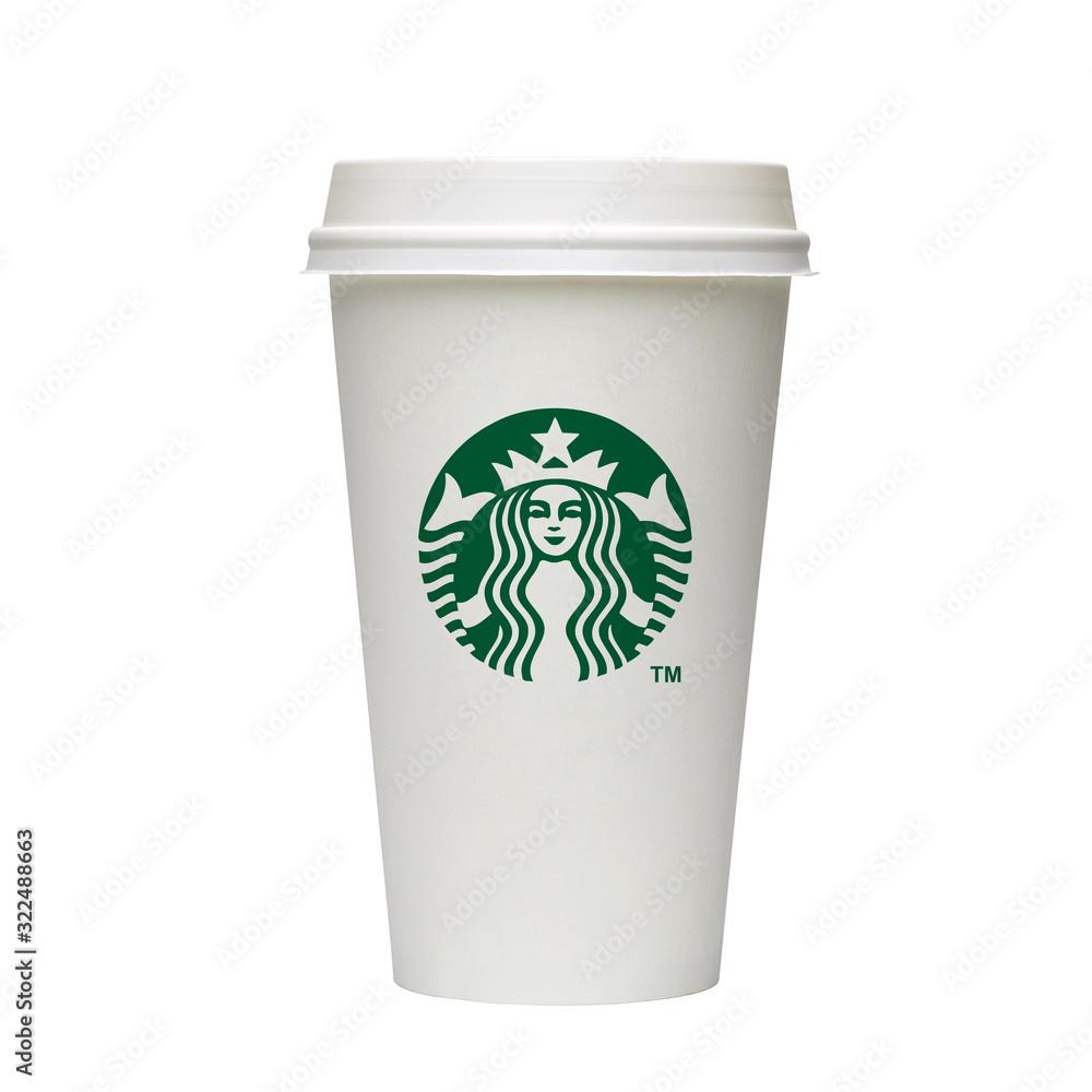 Foto Stock Los Angeles, CA - March 15, 2019: Starbucks Paper Cup
