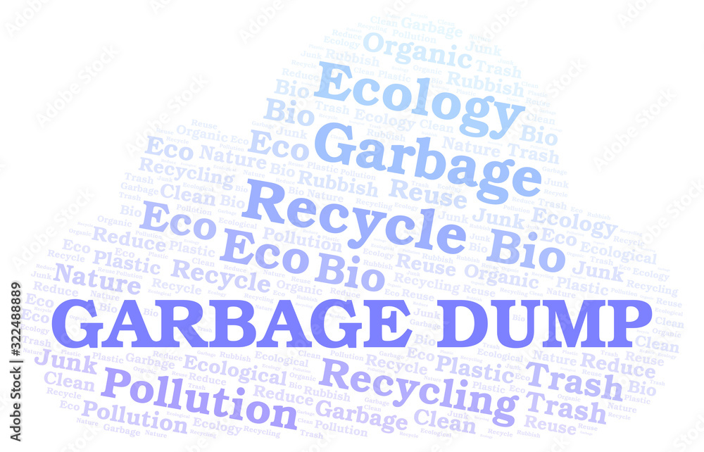 Obraz premium Garbage Dump word cloud.