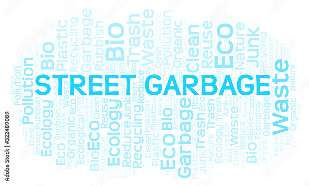 Street Garbage word cloud. Street Garbage word cloud.