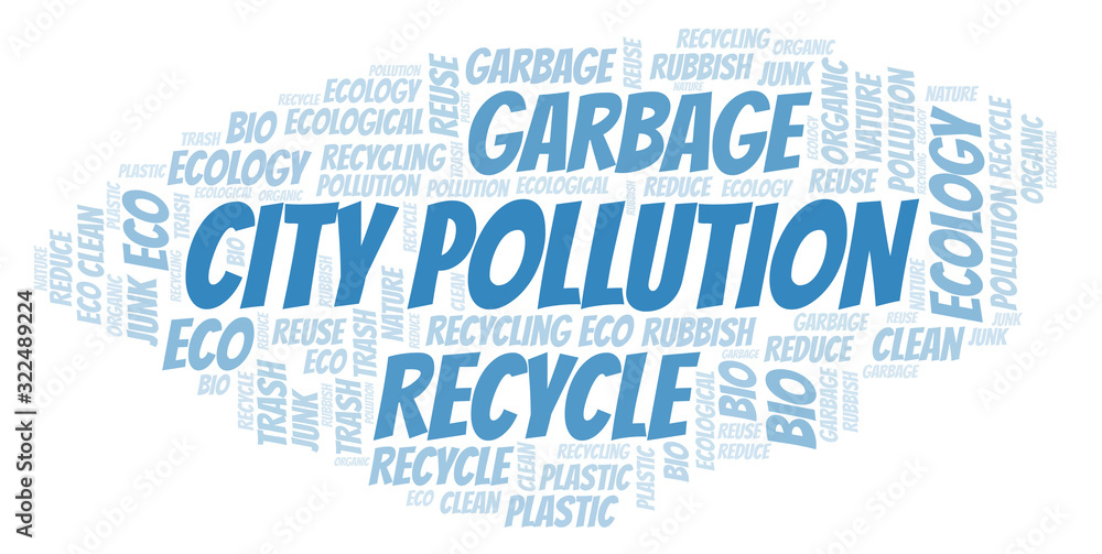 City Pollution word cloud. City Pollution word cloud.