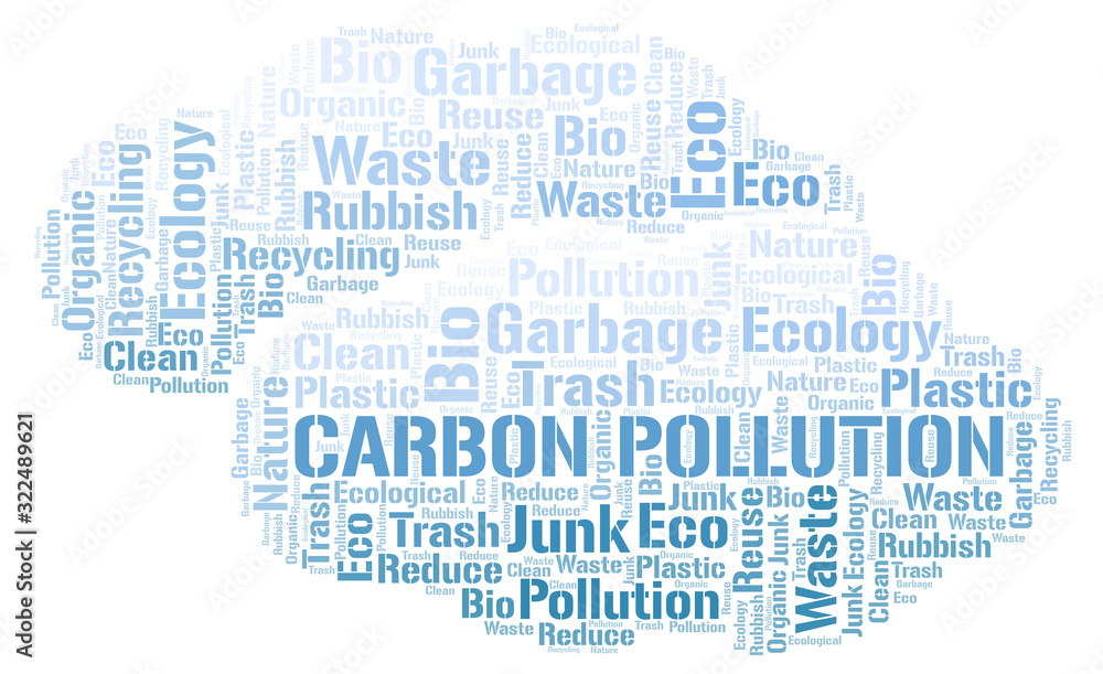 Carbon Pollution word cloud. Carbon Pollution word cloud.