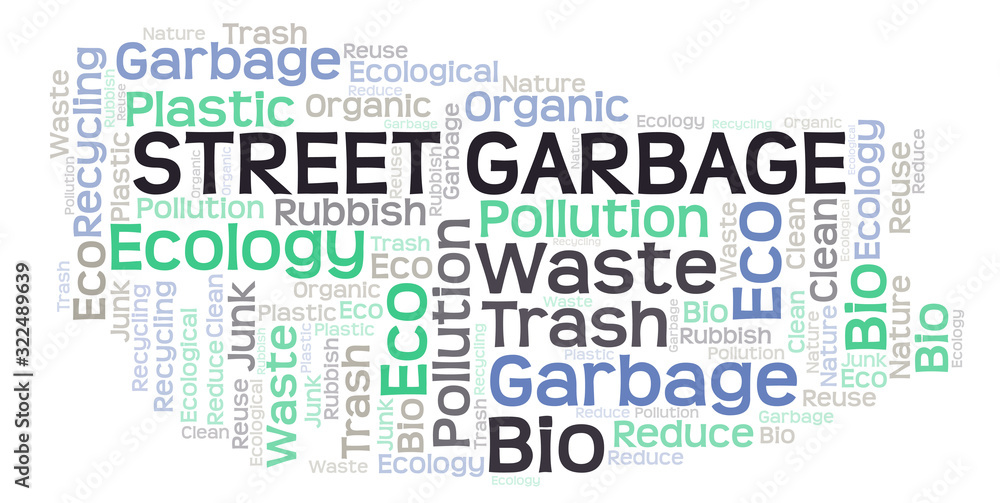 Street Garbage word cloud.