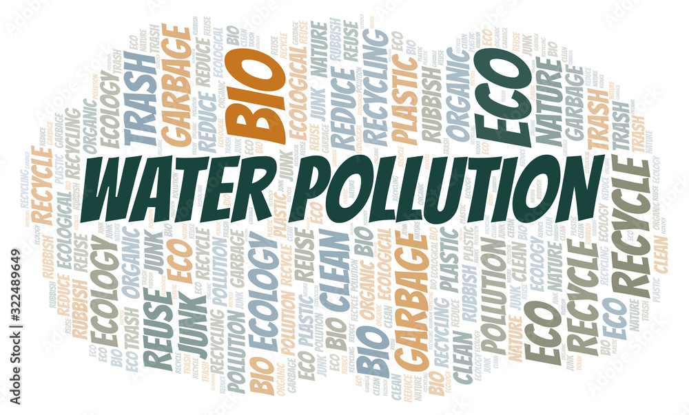 Obraz premium Water Pollution word cloud.