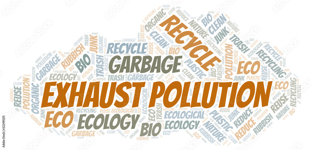 Obraz premium Exhaust Pollution word cloud.