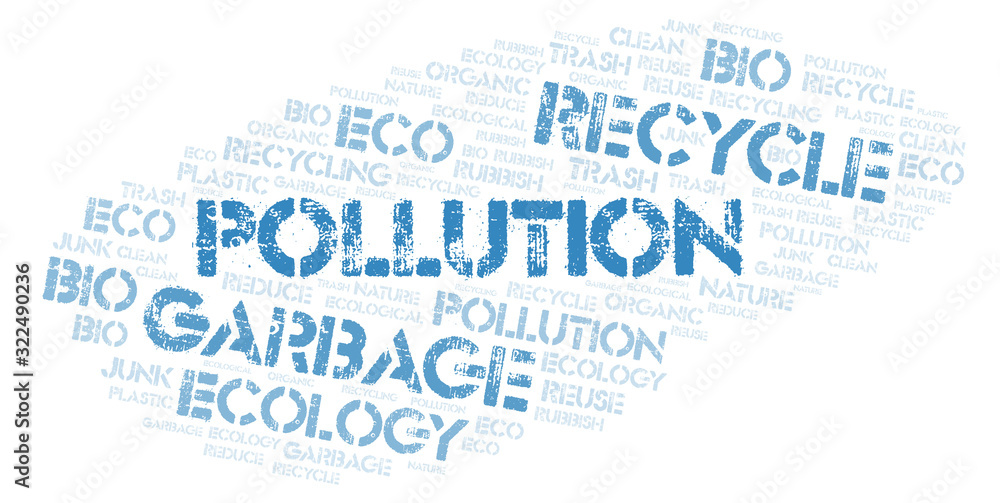 Fototapeta premium Pollution word cloud.