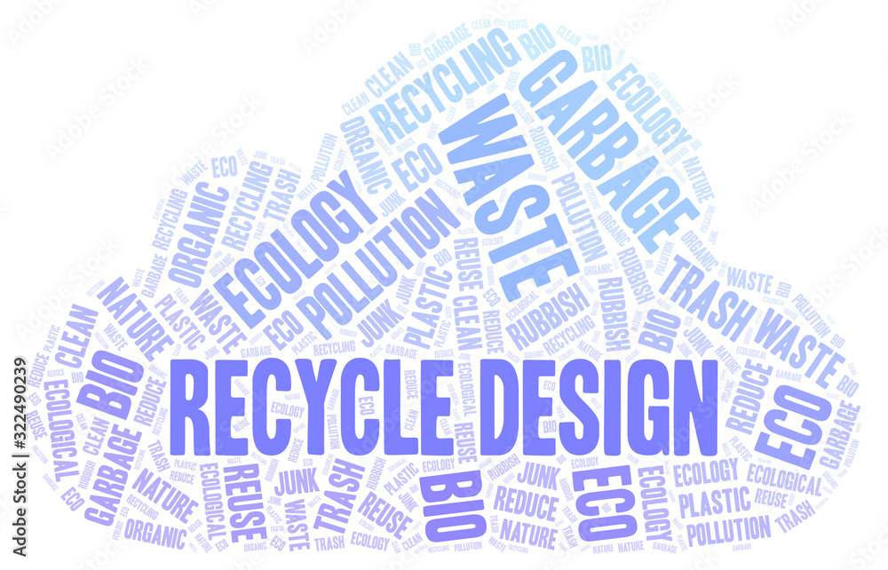 Obraz premium Recycle Design word cloud.