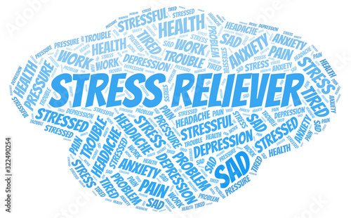 Stress Reliever word cloud.