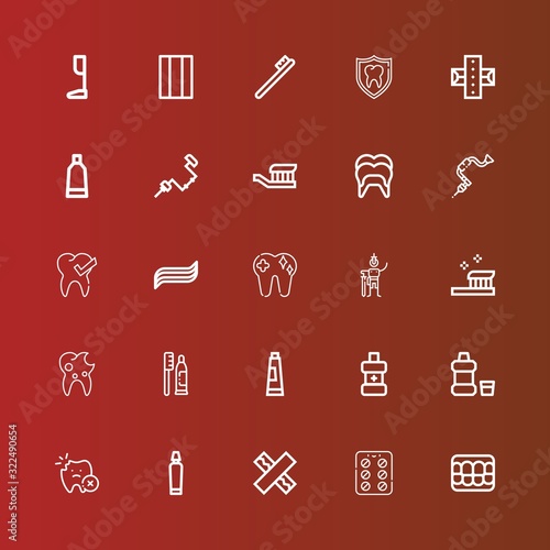 Editable 25 oral icons for web and mobile