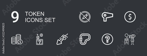 Editable 9 token icons for web and mobile