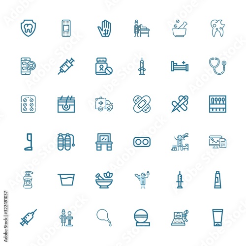Editable 36 treatment icons for web and mobile