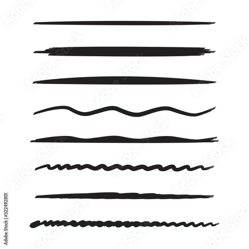 vector collection of grunge brush strokes and paint brush stains elements