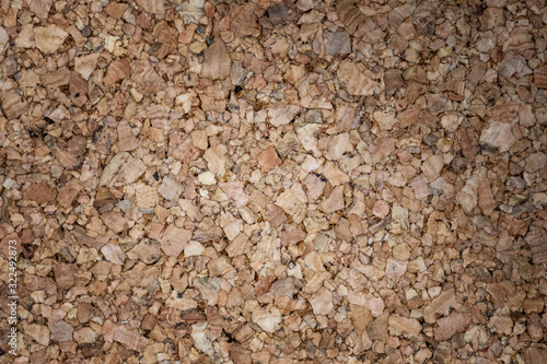 Close up brown yellow color of cork board texture background